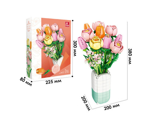 3D-конструктор Jie Star 9065 RoseTulip Ensamble 1011 деталей 13221-84631