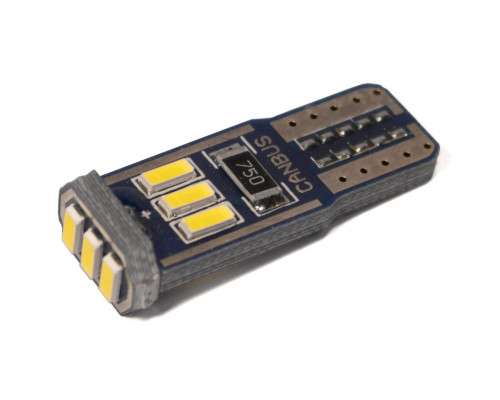 Світлодіодна лампа StarLight T10 9 діодів 4014 12V 0.3W WHITE / друкована плата / мультиполярна Світлодіодна лампа StarLight T10 9 діодів 4014 12V 0.3W WHITE / друкована плата / мультиполярна