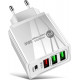 Зарядний пристрій Mirrow 3 USB Type-C Super Charge/Quick Charge 36W White (985741235)
