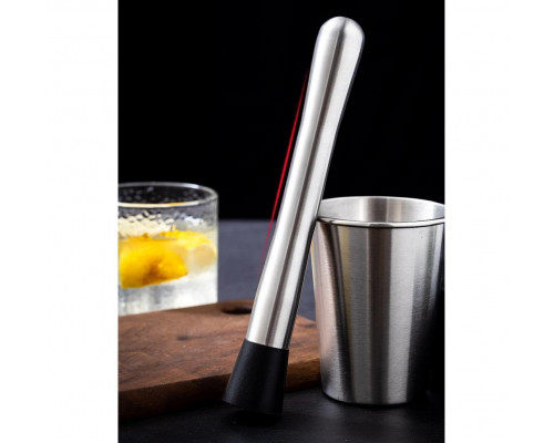 Мадлер для коктейлів BAR товкушка для бару 20.8 см Сріблястий (C051207)