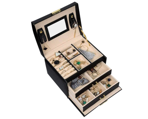 Скринька для прикрас Casegrace SP-01111 17х12 см Black 12183-83887