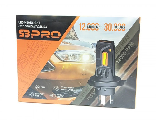 Комплект LED ламп S3PRO HeadLight H1 12V 50W/set 6000K Комплект LED ламп S3PRO HeadLight H1 12V 50W/set 6000K