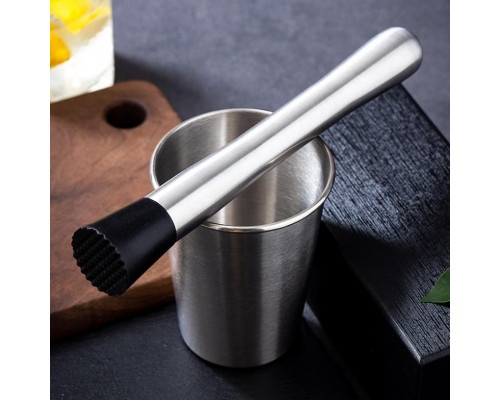 Мадлер для коктейлів BAR товкушка для бару 20.8 см Сріблястий (C051207)