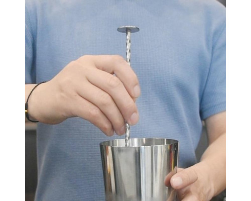 Набір барних коктейльних ложок ТМ з нержавіючої сталі 25,5 см 2 шт Сріблястий (С051370-2)