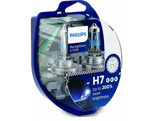 Автолампа PHILIPS 12972RGTS2 H7 55W 12V RacingVision GT200 +200% Автолампа PHILIPS 12972RGTS2 H7 55W 12V RacingVision GT200 +200%