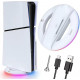 Вертикальна RGB-підставка Pega Sony PlayStation 5 Slim PS5 Slim Білий