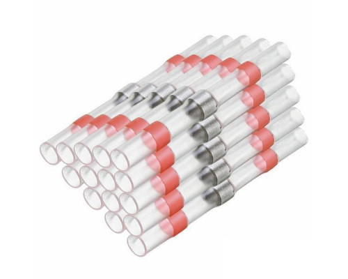 Термозбіжна гільза з припоєм PR термоусадка 0.5-1.0 мм² 100 шт Червоний (C050946-100)