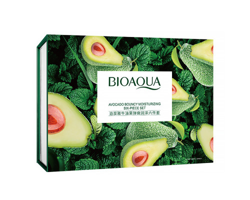 Набір для догляду за обличчям Bioaqua Niacinome Avocado Elasticity Moisturizing 6 в 1