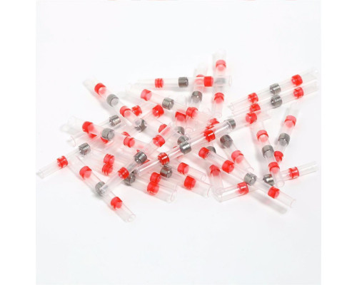 Термозбіжна гільза з припоєм PR термоусадка 0.5-1.0 мм² 50 шт Червоний (C050946-50)