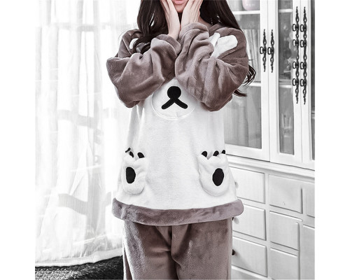 Жіноча піжама No Brand Bear XL Brown-White