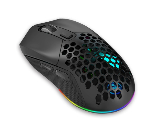 Миша бездротова HXSJ Т28 з акумулятором та RGB підсвічуванням 2,4G+Bluetooth Black Миша бездротова HXSJ Т28 з акумулятором та RGB підсвічуванням 2,4G+Bluetooth Black