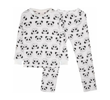 Жіноча піжама Lesko Panda 2XL White-Black