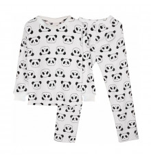 Жіноча піжама Lesko Panda 2XL White-Black