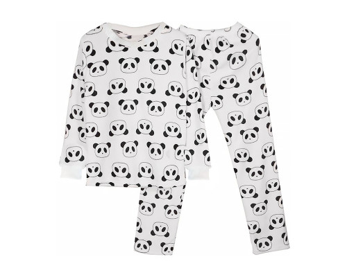 Жіноча піжама Lesko Panda 2XL White-Black Жіноча піжама Lesko Panda 2XL White-Black