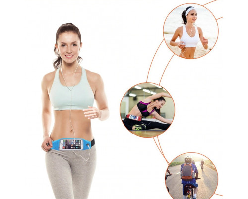 Сумка на пояс для бігу EasySport водонепроникна Синій (5643654432)