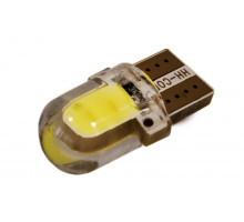Світлодіодна лампа AllLight T10 1 діод COB 1W W2,1x9,5d 12V WHITE у силіконі МАЛЕНЬКА