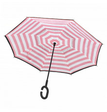 Парасолька навпаки Lesko Up-Brella Рожево-білий