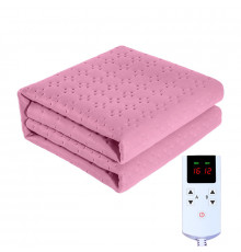 Електропростирадло з підігрівом від мережі No Brand 220 В STT180*80 см Рожевий (10422-54211)