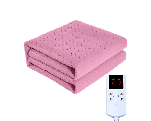 Електропростирадло з підігрівом від мережі No Brand 220 В STT180*80 см Рожевий (10422-54211)