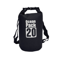 Водонепроникна сумка рюкзак гермомішок з шлейкою на плече Ocean Pack 20 л Black (553582159)