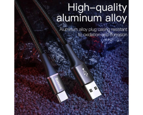 USB Type-C кабель BASEUS з led підсвічуванням 50 см Чорний USB Type-C кабель BASEUS з led підсвічуванням 50 см Чорний