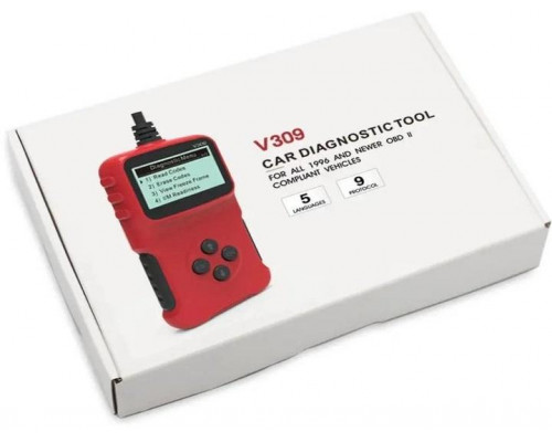 Автосканер діагностичний No Brand CarD V309 OBD-2 сканер несправностей автомобіля (RD050707) Автосканер діагностичний No Brand CarD V309 OBD-2 сканер несправностей автомобіля (RD050707)