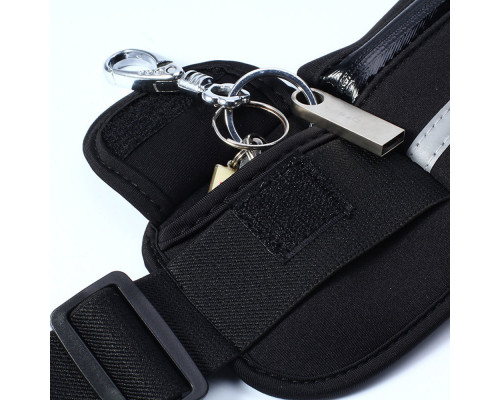 Сумка для бігу спортивна на пояс RunningBag з кишенею на пляшку Black (36156213) Сумка для бігу спортивна на пояс RunningBag з кишенею на пляшку Black (36156213)