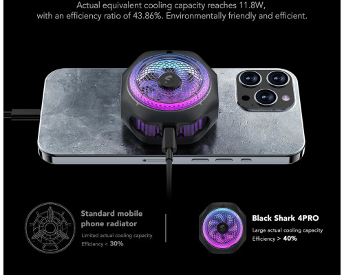 Кулер магнітний 2в1 із затискачем для смартфона Black Shark magnetic cooler 4 pro Кулер магнітний 2в1 із затискачем для смартфона Black Shark magnetic cooler 4 pro