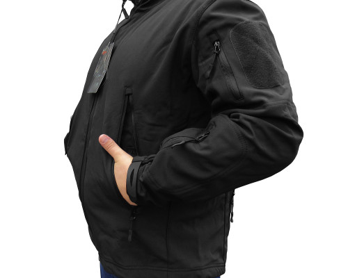 Тактична куртка Soft Shell Lesko A001 M Чорний (4255-12320) Тактична куртка Soft Shell Lesko A001 M Чорний (4255-12320)