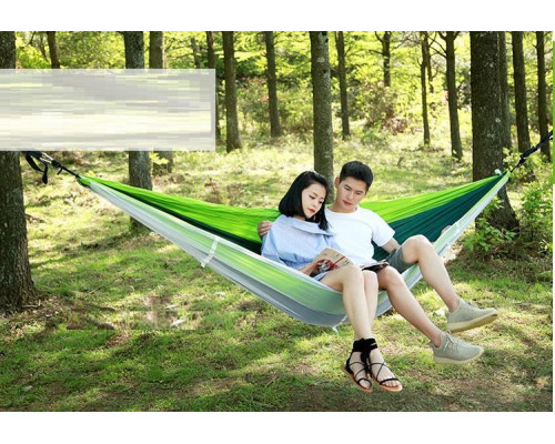 Гамак туристичний з москітною сіткою двомісний підвісний Camp 260x140 см Чорний (C051058)