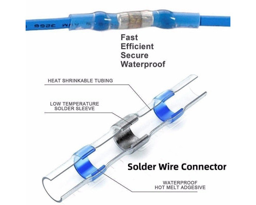 Термозбіжна гільза з припоєм PR термоусадка 0.25-0.34 мм² 50 шт Білий (C050945-50)