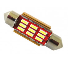 Світлодіодна лампа StarLight T11 12 діодів SMD 4014 12-24V S8.5 36mm WHITE
