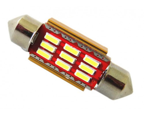 Світлодіодна лампа StarLight T11 12 діодів SMD 4014 12-24V S8.5 36mm WHITE Світлодіодна лампа StarLight T11 12 діодів SMD 4014 12-24V S8.5 36mm WHITE