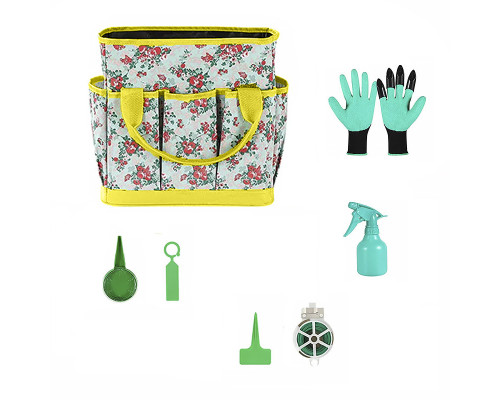 Набір садовий Lesko CG-YLT-7813 13 предметів із сумкою для саду городу грядки клумби