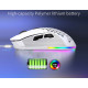 Миша бездротова HXSJ Т28 з акумулятором та RGB підсвічуванням 2,4G+Bluetooth White