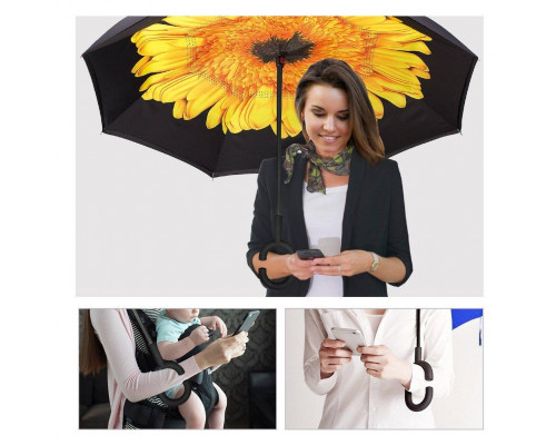 Розумна парасолька Up-Brella Жовта Квітка (2907-7783) Розумна парасолька Up-Brella Жовта Квітка (2907-7783)