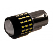 Світлодіодна лампа AllLight T25 54 діода 3014 BA15S 12V з лінзою + драйвер