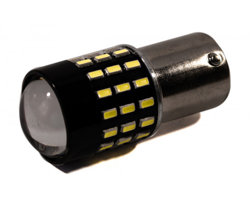 Світлодіодна лампа AllLight T25 54 діода 3014 BA15S 12V з лінзою + драйвер Світлодіодна лампа AllLight T25 54 діода 3014 BA15S 12V з лінзою + драйвер