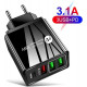 Зарядний пристрій Mirrow 3 USB Type-C Super Charge/Quick Charge 36W Black (498567566)