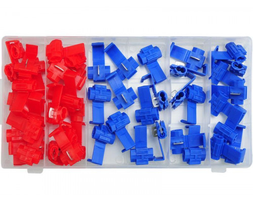 Набір клем з врізним контактом для швидкого монтажу K2 0,5 - 2,5 мм 70 шт Червоно-синій (С051304)