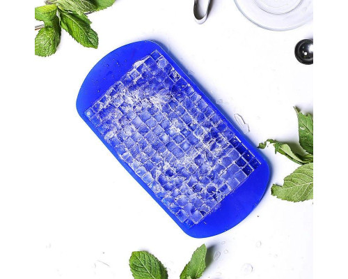 Форма для льоду силіконова СМ Кубики 160 комірок 23х12 см Синій (С051361)