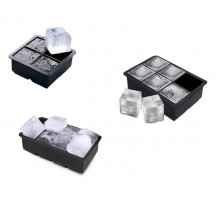 Набір силіконових форм для льоду Ice Куб 3в1 4/6/8 комірок 3 шт Чорний (C051348-350-352)