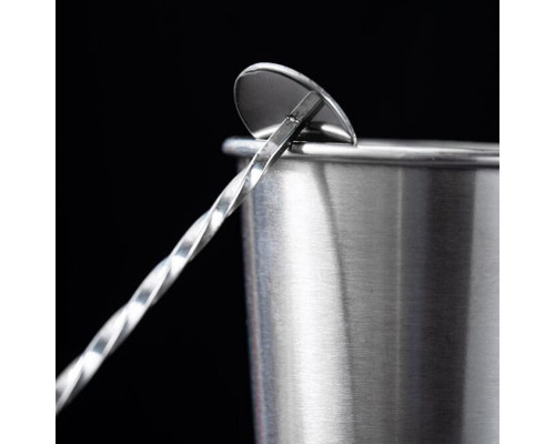 Набір барних коктейльних ложок ТМ з нержавіючої сталі 25,5 см 3 шт Сріблястий (С051370-3)