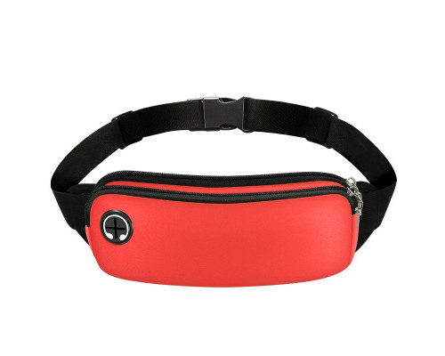 Сумка для бігу на пояс з 2 кишенями 22х10 см RunningBag Red (P050652) Сумка для бігу на пояс з 2 кишенями 22х10 см RunningBag Red (P050652)