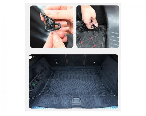 Сітка кишеня в багажник автомобіля Icar на гачках 110х60 см Чорний (С051252)