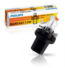 Автолампа ук. PHILIPS 12598CP 1,2W 12V BAX 8,5d/2 Black