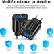 Зарядний пристрій Mirrow 3 USB Type-C Super Charge/Quick Charge 3.0 5V/2.4A Black (355621451)