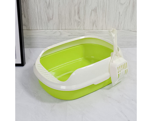 Туалет для кішок з лопаткою Taotaopets 226611 Green Туалет для кішок з лопаткою Taotaopets 226611 Green