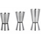 Набір джигерів барний BAR двосторонній мірний стакан 15/30 20/40 25/50 мл 3 шт Сріблястий (C051204-4)