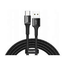 Зарядка USB кабель Bаseus для синхронізації і зарядки Android і інших пристроїв USB Type-C з led підсвічуванням 2 м Чорний
